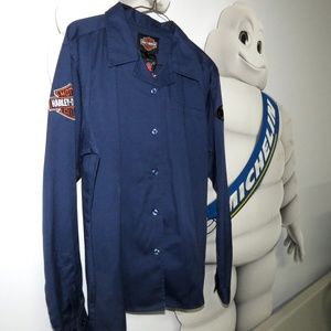 Harley Davidson Factory Tour Button Up Shirt L
